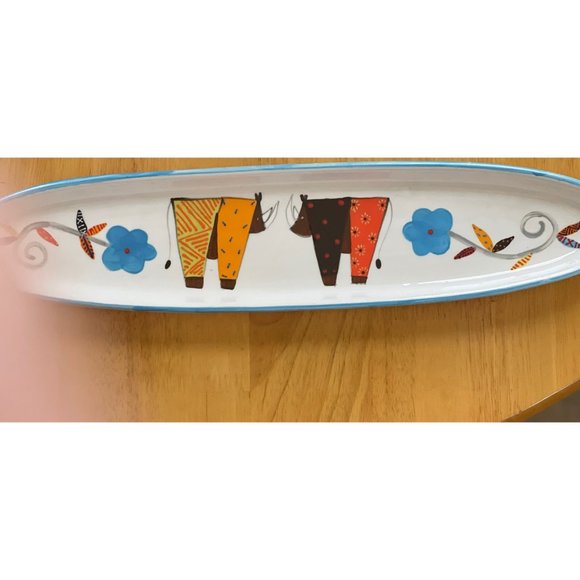 Oval French Platter Hand painted in Africa Elsona - Picture 3 of 7